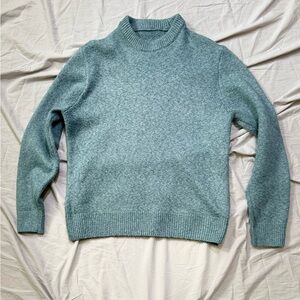 Zara Blue Crewneck Sweater Timeless Style